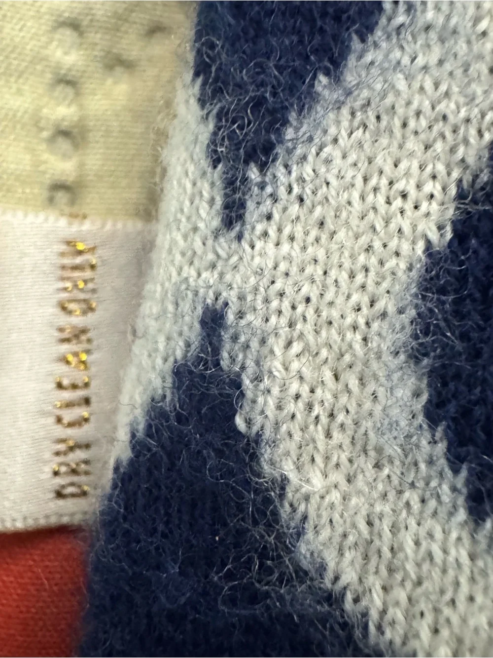 Coach Navy and White Logo Beanie